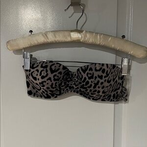 Victoria's Secret Black and Gray Leopard Print Bandeau